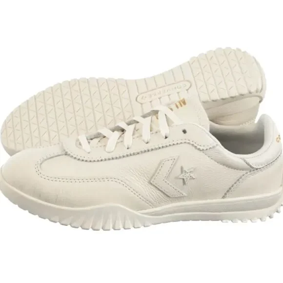 New Women’s Converse Run Star Trainer Leather Sneakers Ox Egret White A12778C - Picture 7 of 8